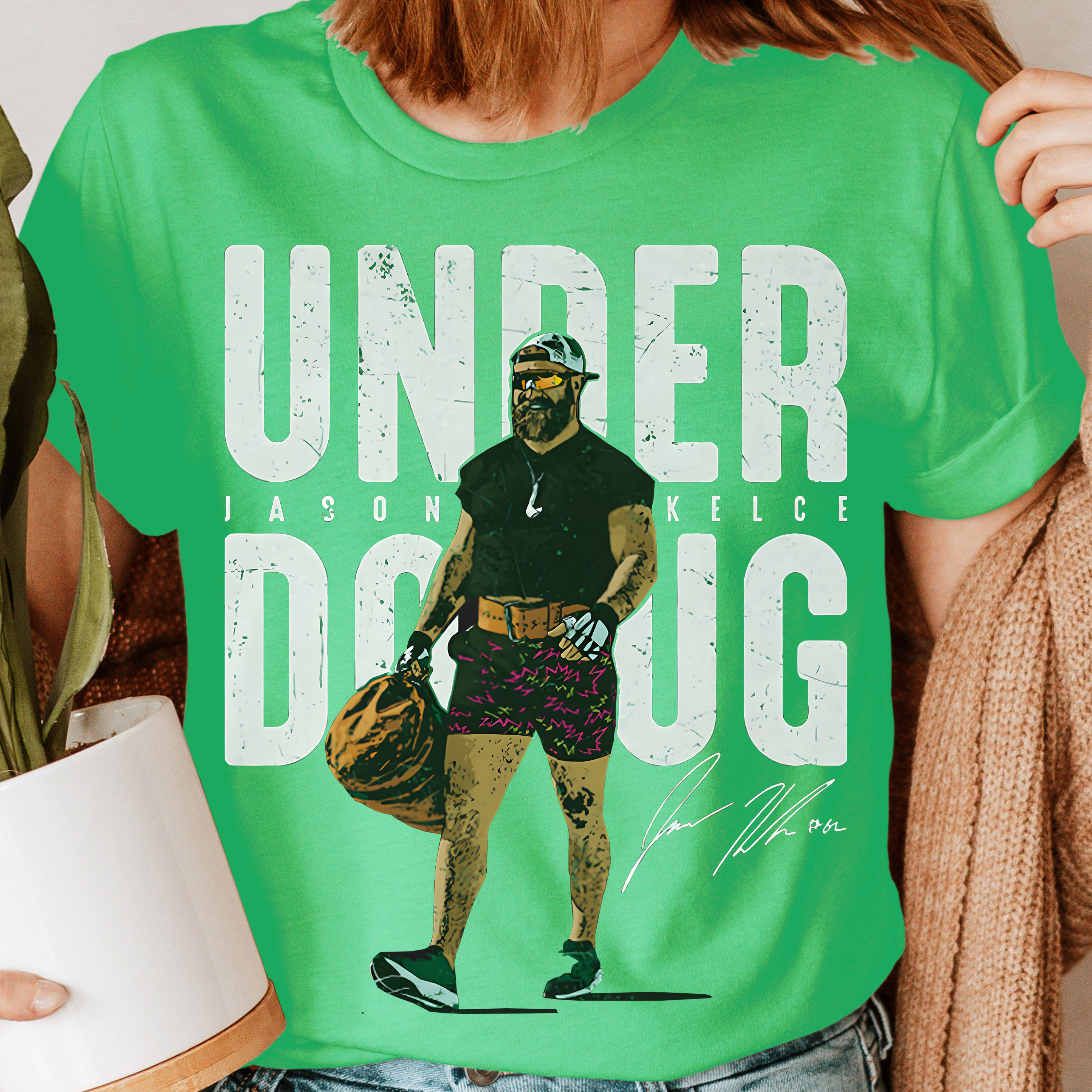 Jason Kelce Philadelphia Under Doug Football Player Sports Womens T-Shirts #GVE6 - Picture 5 of 9