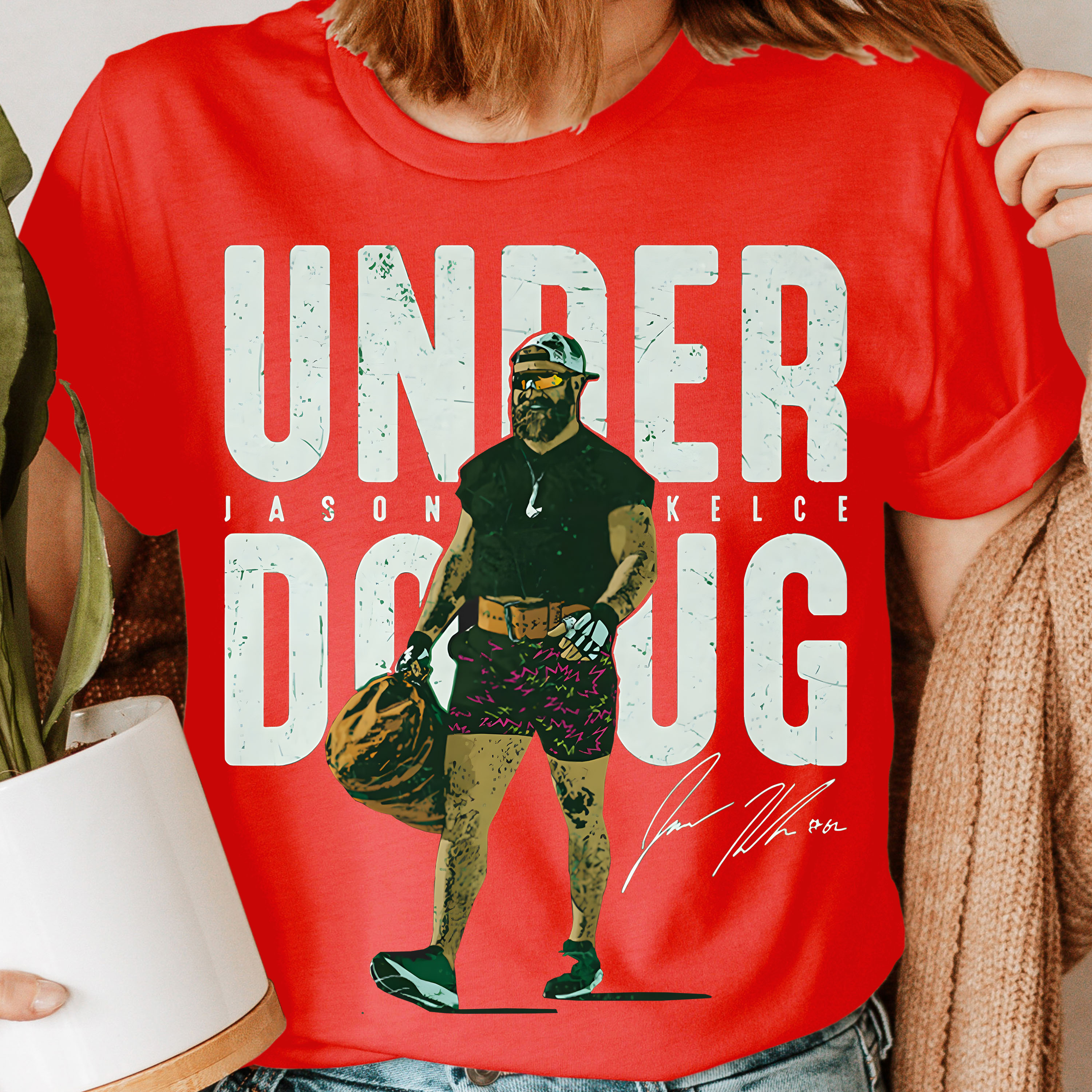 Jason Kelce Philadelphia Under Doug Football Player Sports Womens T-Shirts #GVE6 - Picture 8 of 9
