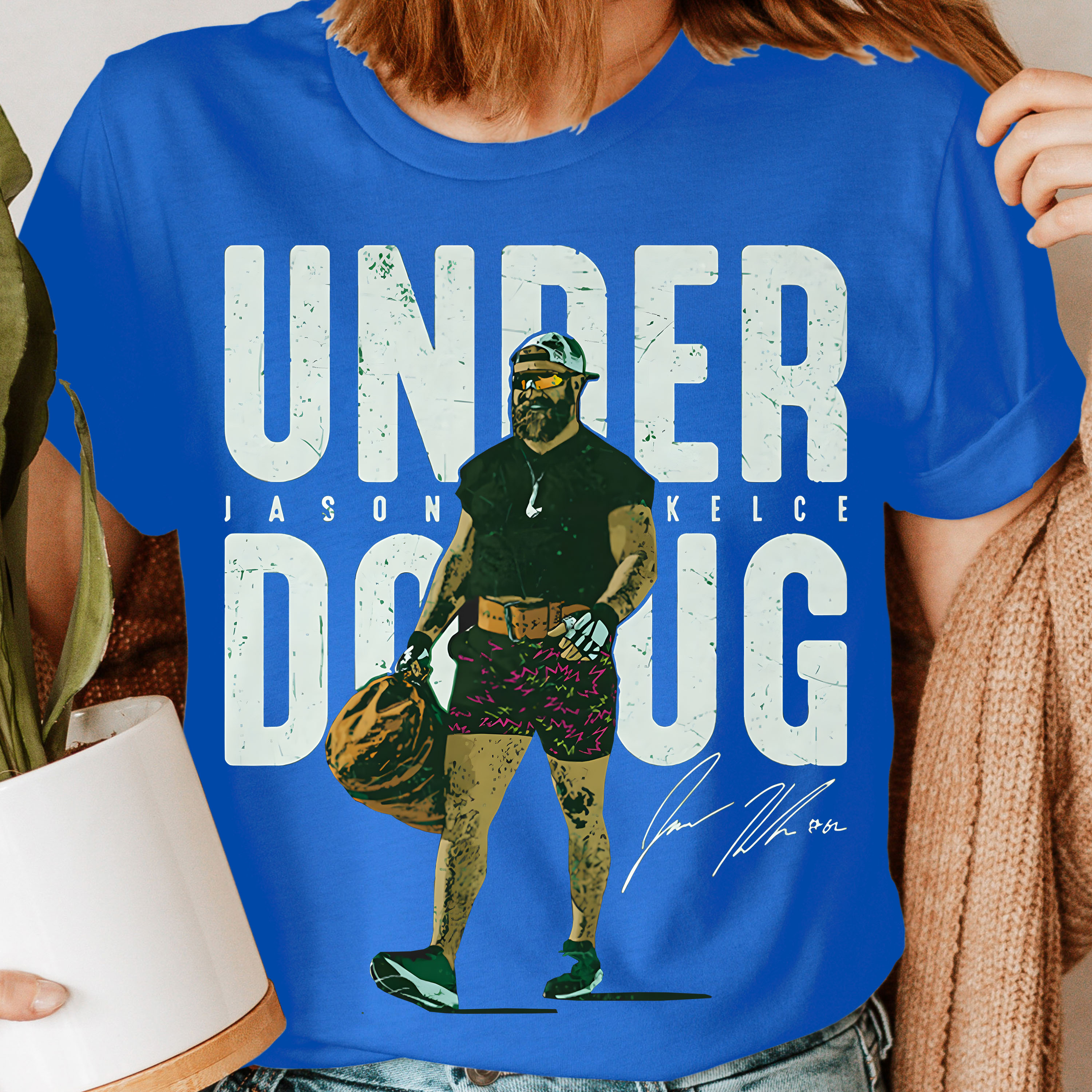 Jason Kelce Philadelphia Under Doug Football Player Sports Womens T-Shirts #GVE6 - Picture 9 of 9